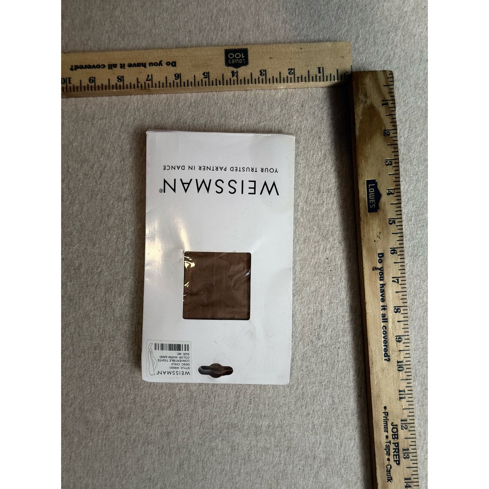 Weissman W900C Child Convertible Dance Tights Warm Sand Size MC New